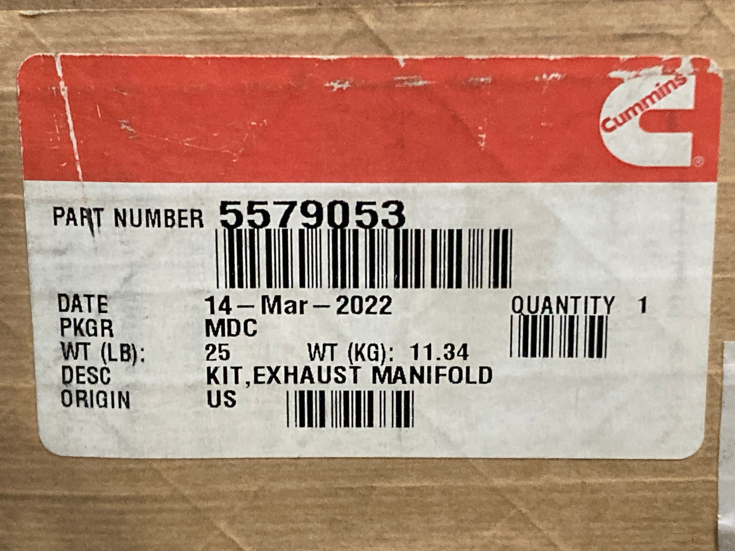 New Genuine Cummins 5579053 Kit Exhaust Manifold