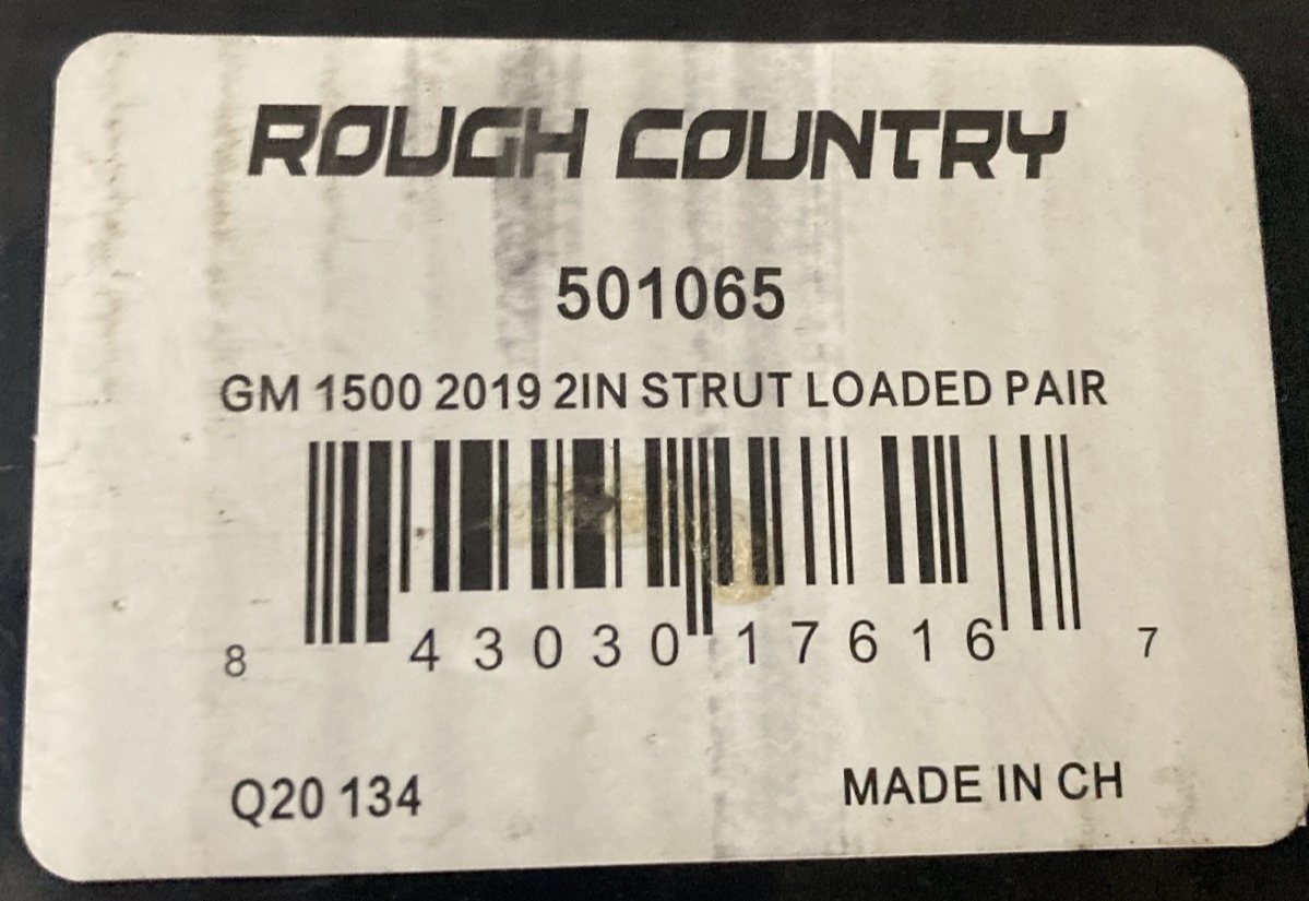 New Genuine Rough Country 501065 2" Loaded N3 Leveling Struts