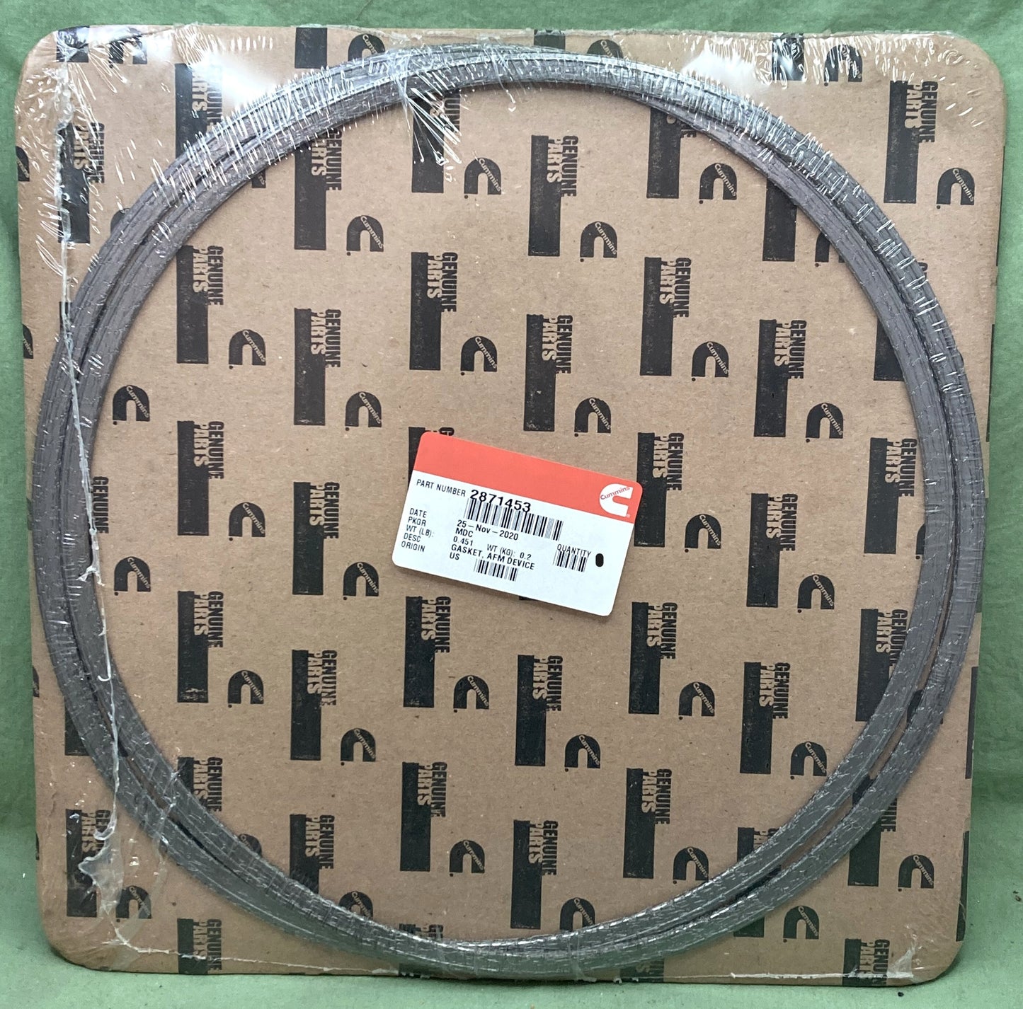2 Pk. New Genuine Cummins 2871453 Gasket, AFM Device