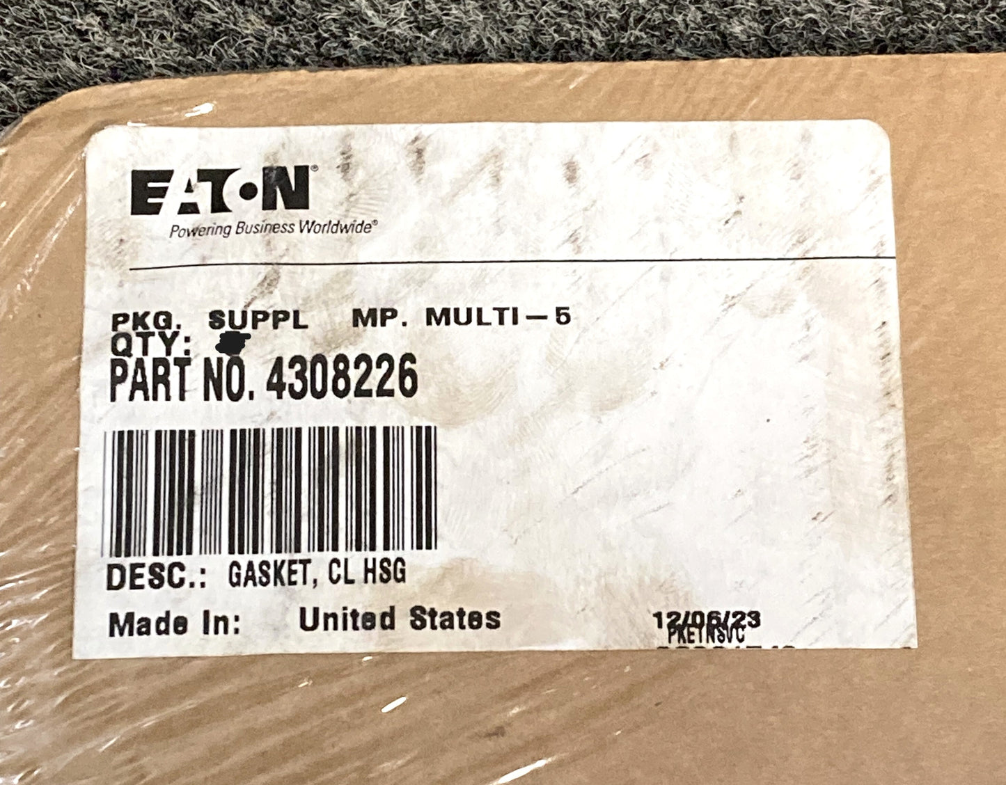 New Genuine Eaton 4308226 Clutch Housing Gasket