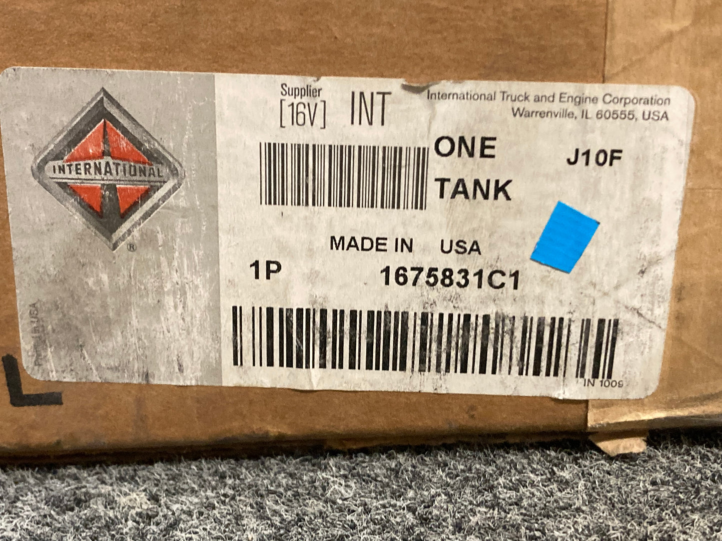 New Genuine International 1675831C1 One Tank