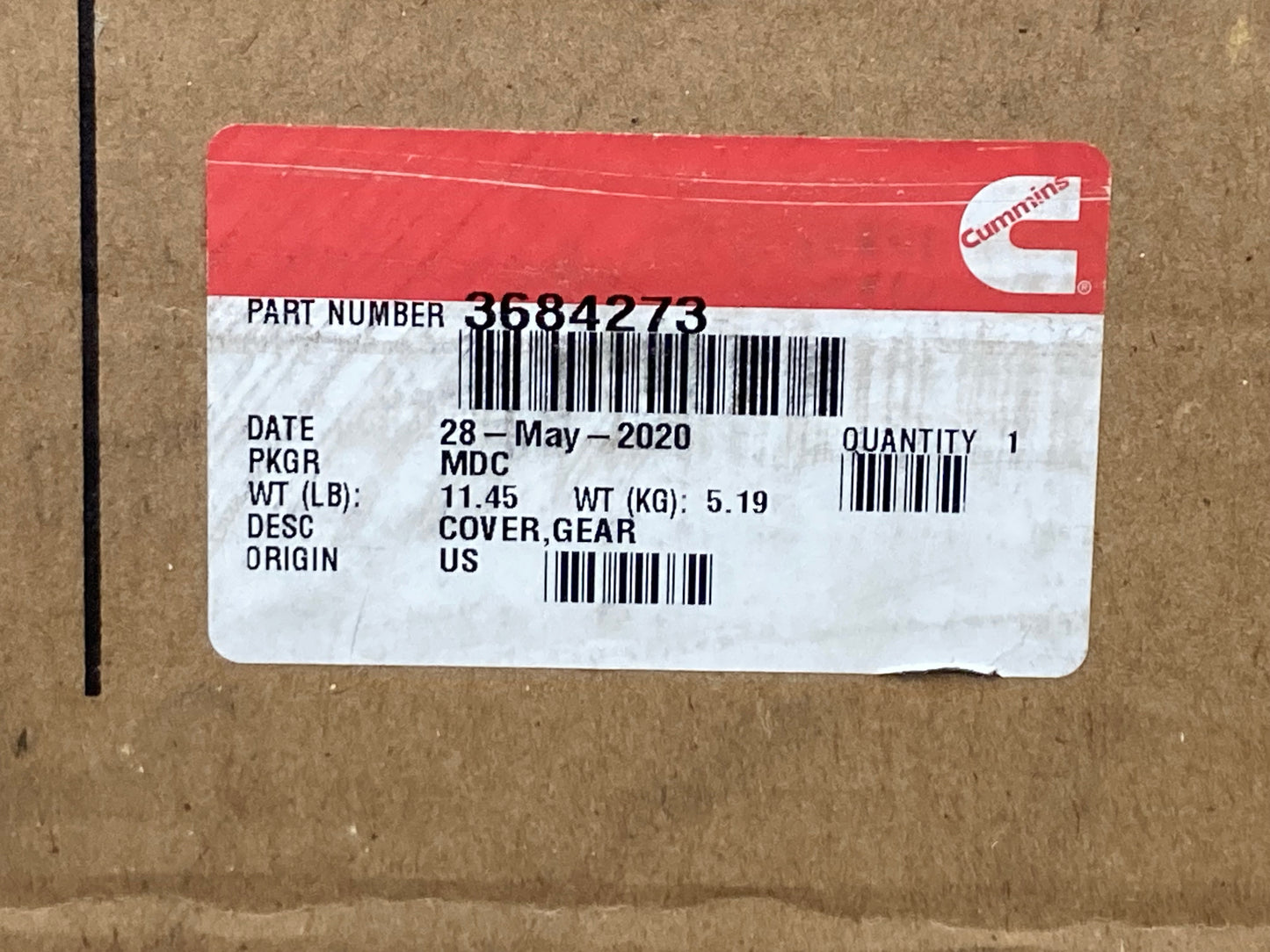 New Genuine Cummins 3684273 Engine Timing Cover