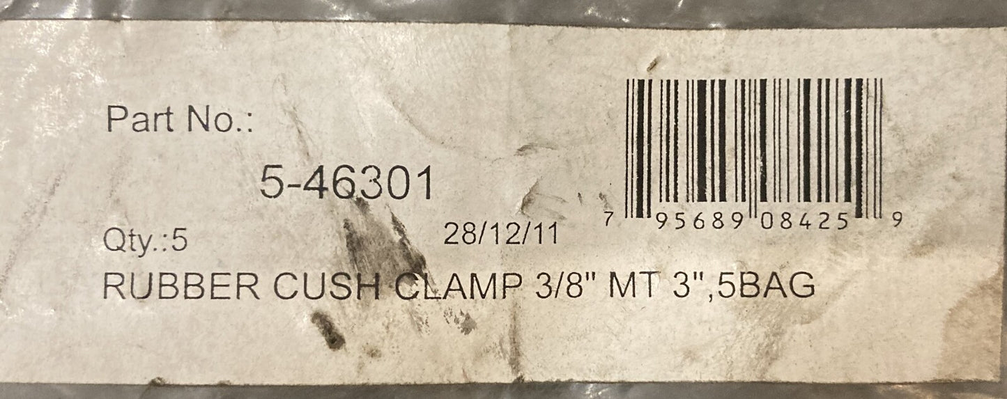 QTY 5 New Genuine Phillips 5-46301 Rubber Cush Clamp 3/8" MT 3"