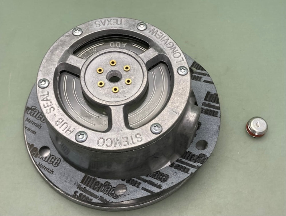 New Genuine Stemco 343-4370 Inflation 6-Hole Oil Hub Cap