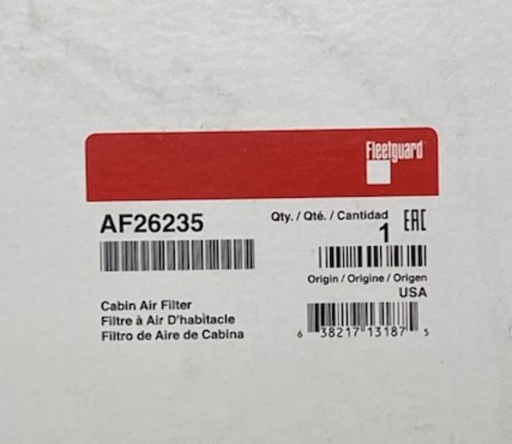 Fleetguard AF26235 Cabin Air Filter New Genuine
