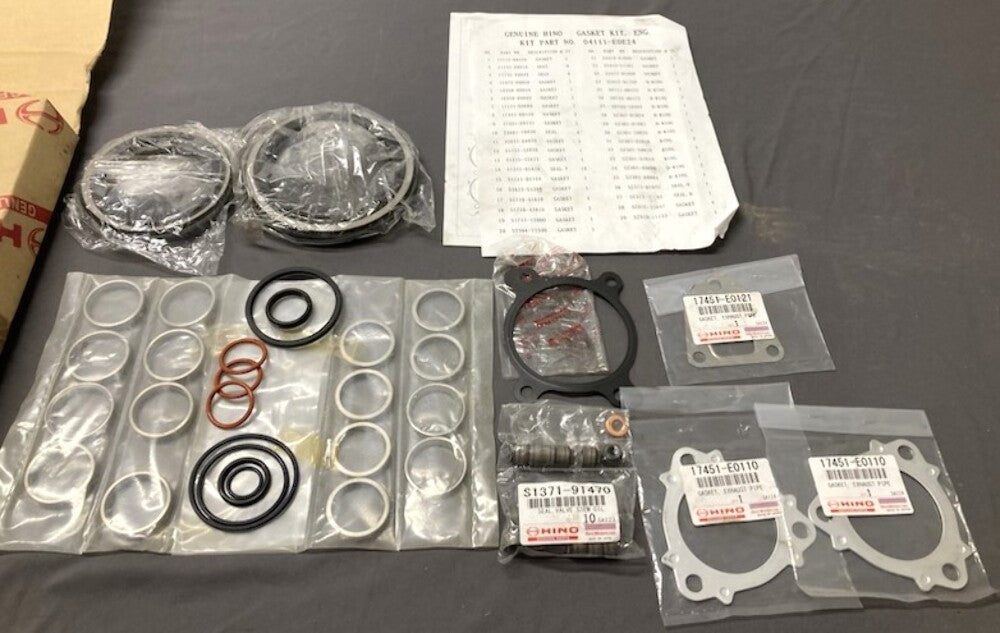 Hino 04111-E0E24 Engine Gasket Kit New Genuine Incomplete Kit