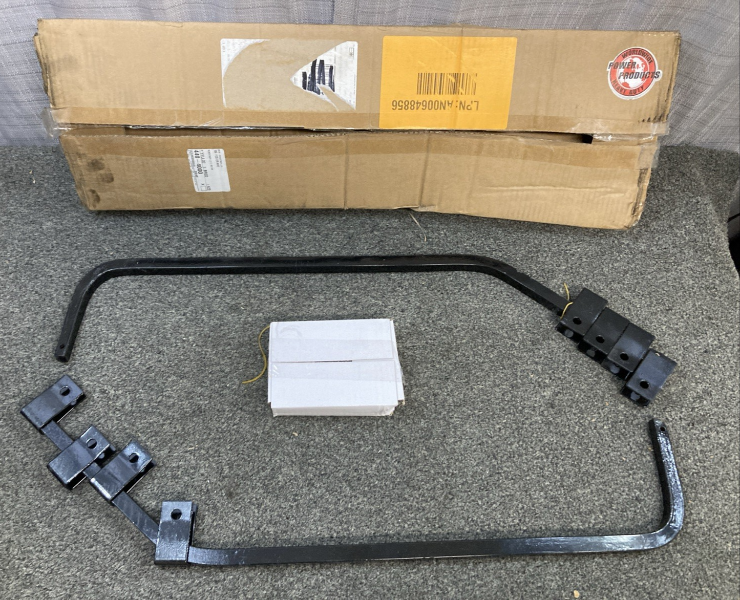 Qty 2 New Genuine Power Products B35P Mud Flap Hanger Set 640" Square Steel