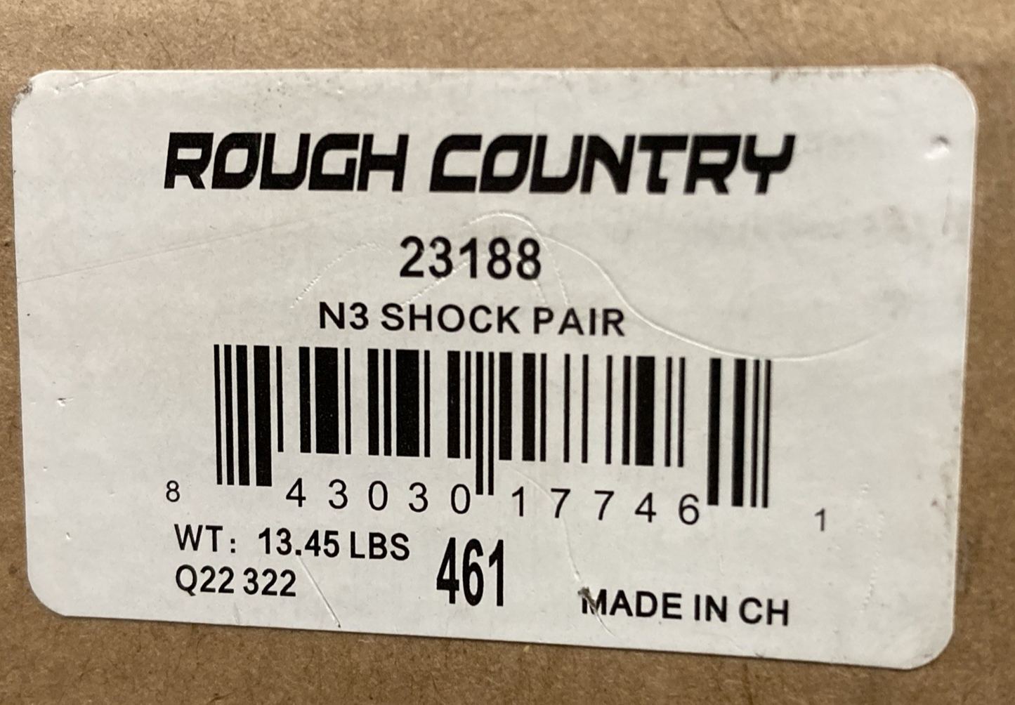 New Genuine Rough Country 23188 N3 Front Shocks 3.5" Dodge 2500/Ram 3500 4WD