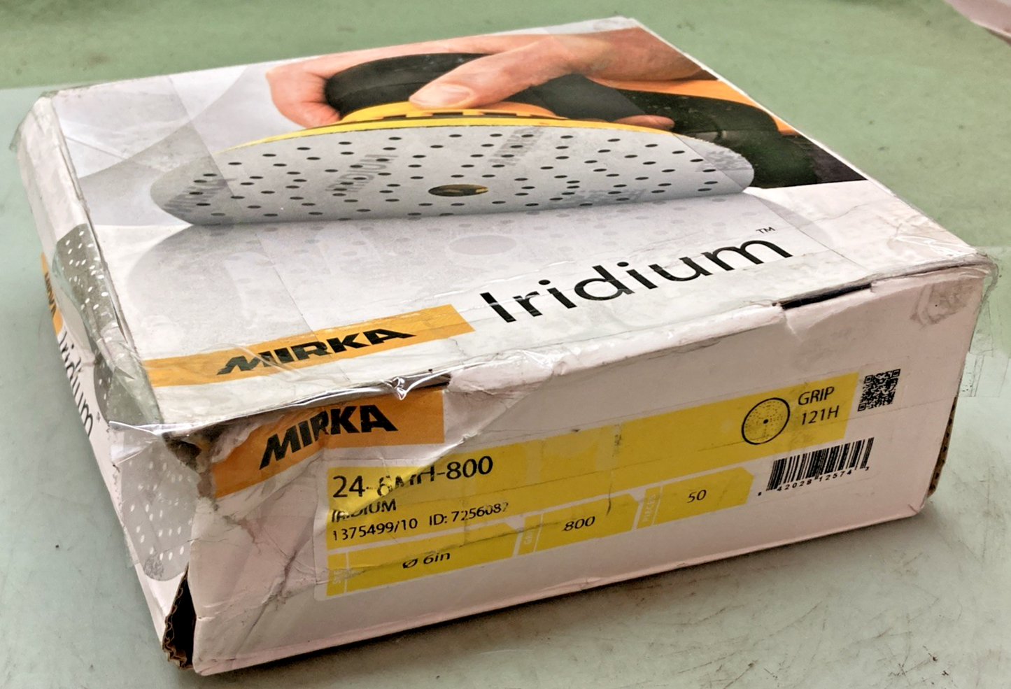 Pk 50 New Genuine Mirka 24-6MH-800 Iridium Grip 121H 6" 800 Sanding Disc