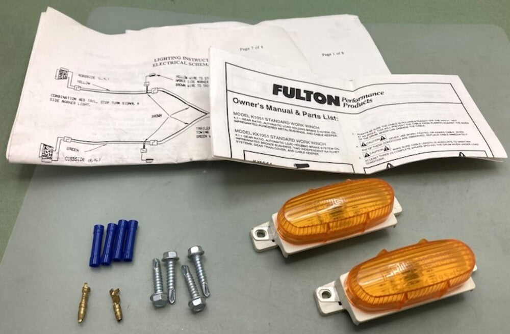 Fruehauf LCD 3684 1195-15 Amber Side Marker Light Set SAE-PIP-68 PM 95 New Gen.
