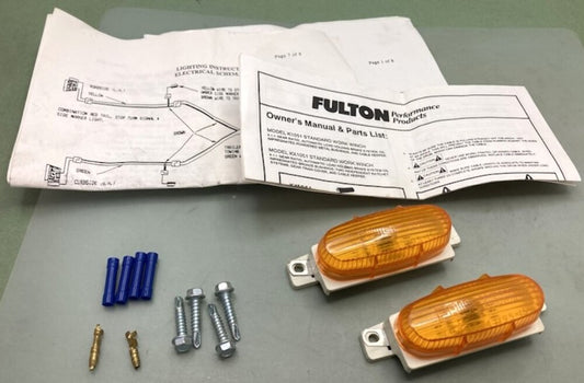 Fruehauf LCD 3684 1195-15 Amber Side Marker Light Set SAE-PIP-68 PM 95 New Gen.