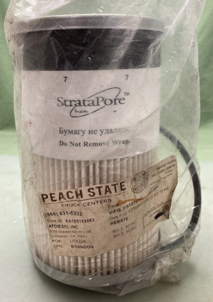 Fleet Guard FS19763G Fuel Water Separator New Genuine