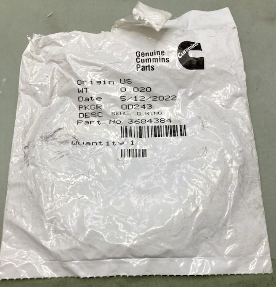 Cummins 3684384 O-Ring New Genuine