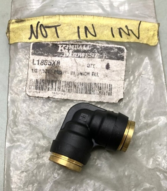 Kimball Midwest L1865x8 DOT Push-In Union Elbow 1/2" New Genuine