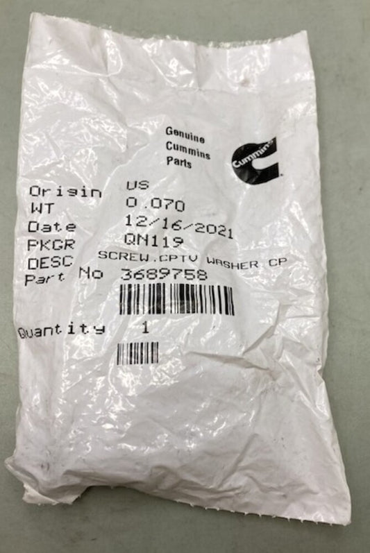 Cummins 3689758 Screw, Captive Washer New Genuine