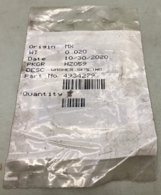 Qty 2 Cummins 4934279 Washer, Sealing New Genuine