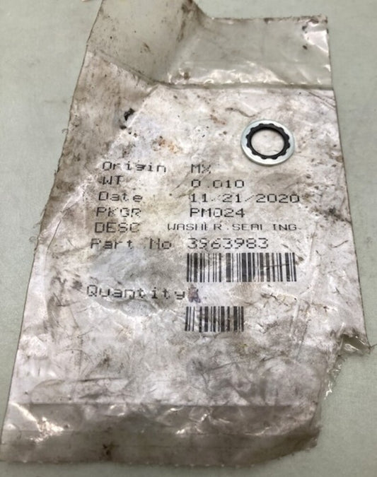 Qty 2 Cummins 3963983 Washer New Genuine
