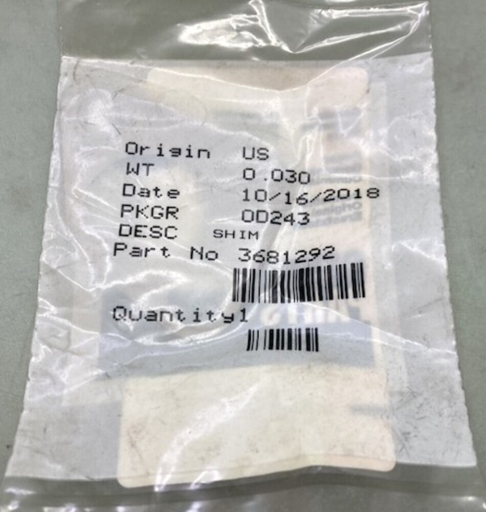 Cummins 3681292 Shim New Genuine