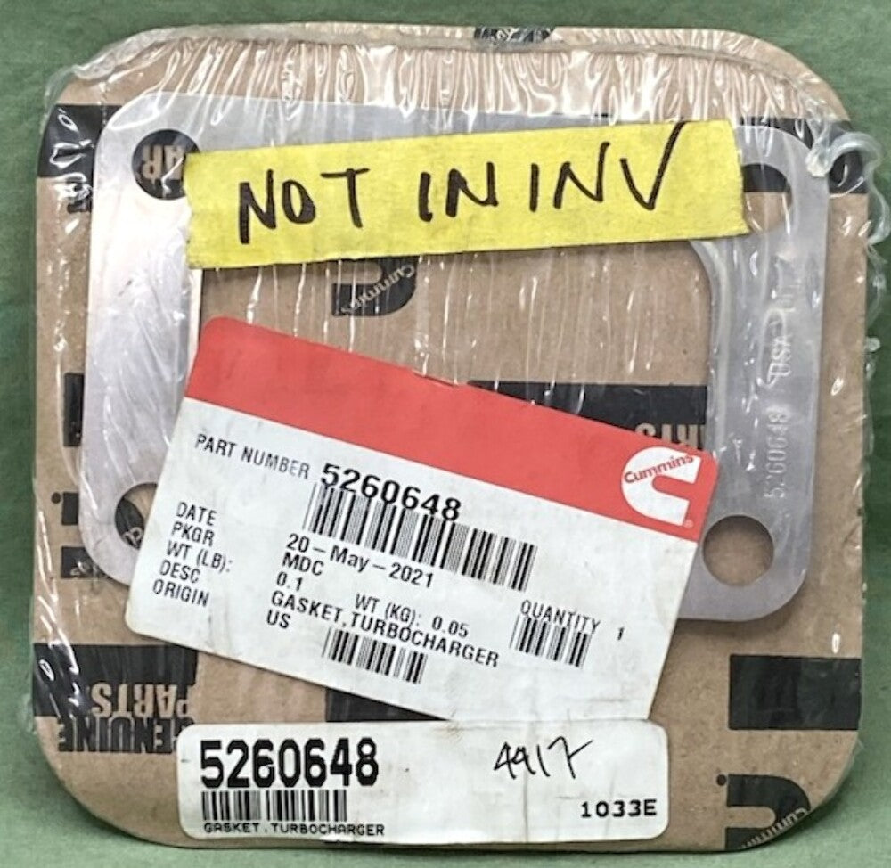 Cummins 5260648 Turbocharger Gasket New Genuine