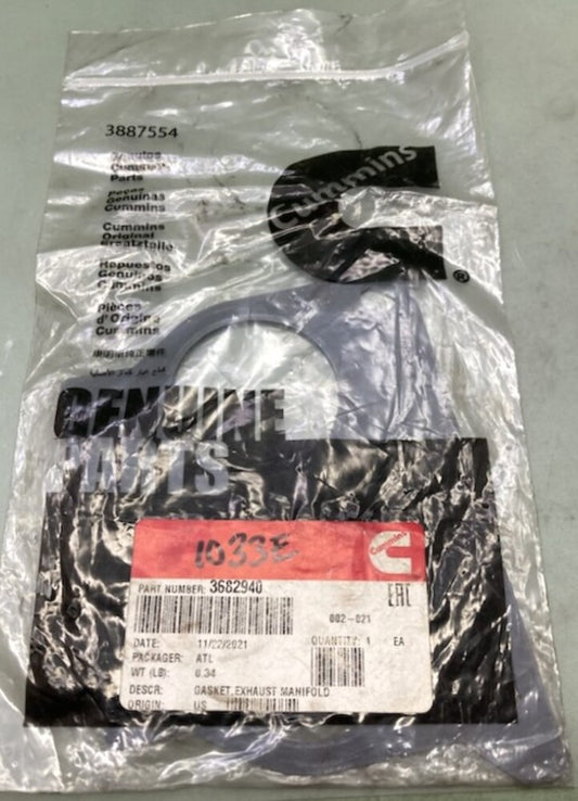 Cummins 3682940 Exhaust Manifold Gasket New Genuine