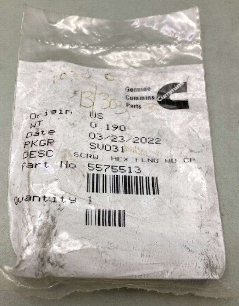 Cummins 5575513 Screw Cap Hexagon Flange Head New Genuine