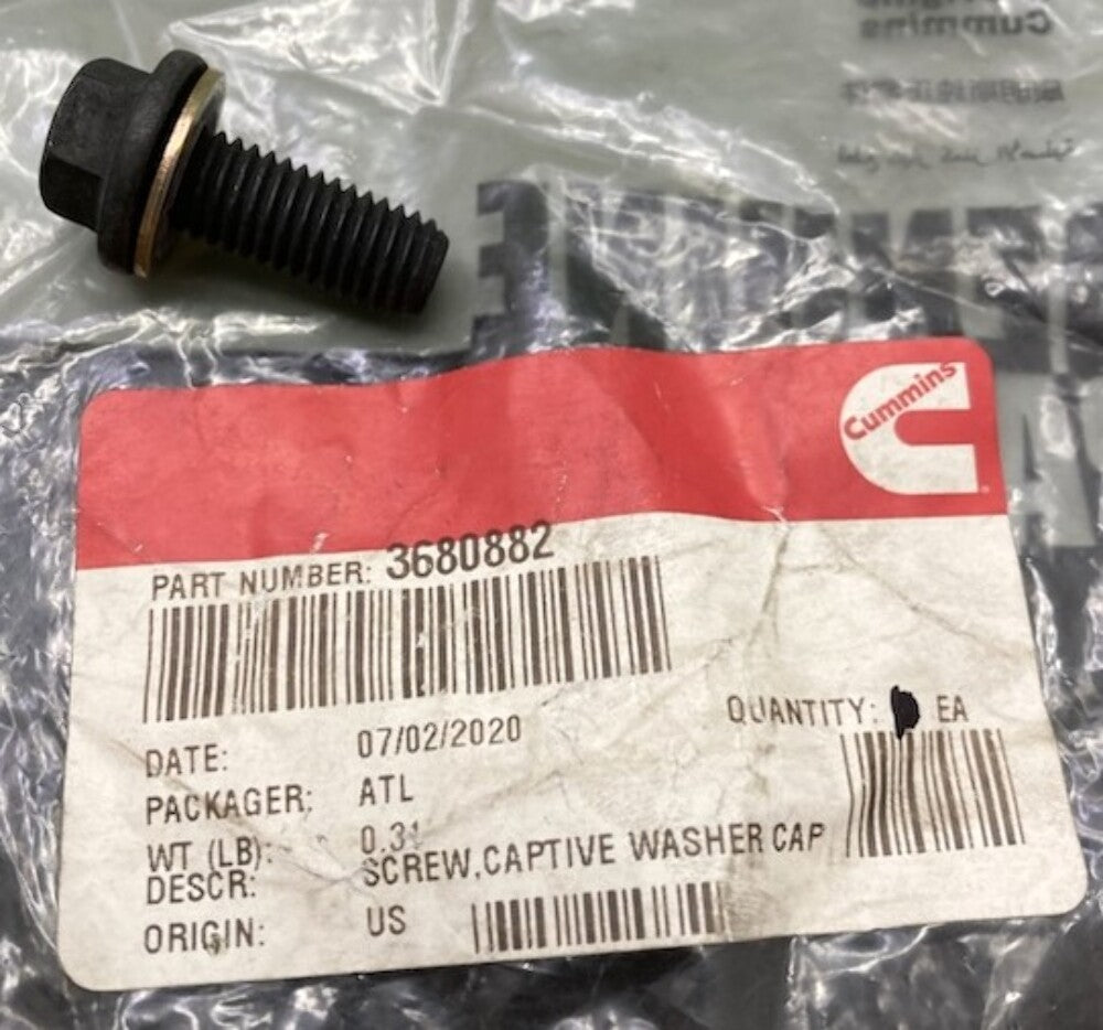 Cummins 3680882 Screw Captive Washer New Genuine