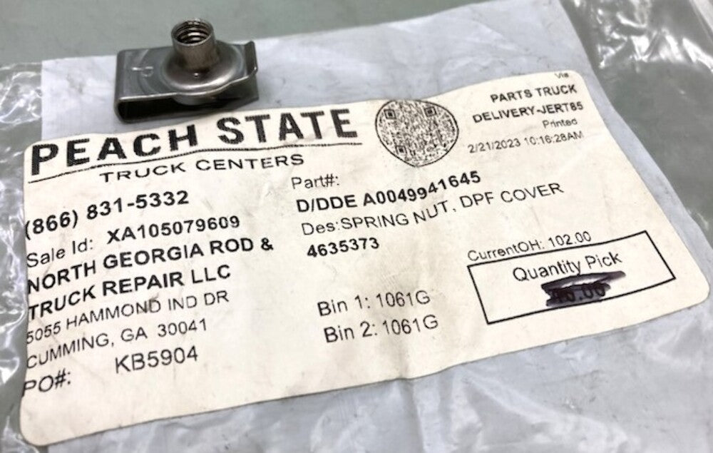 Detroit Diesel A0049941645 Spring Nut New Replaces