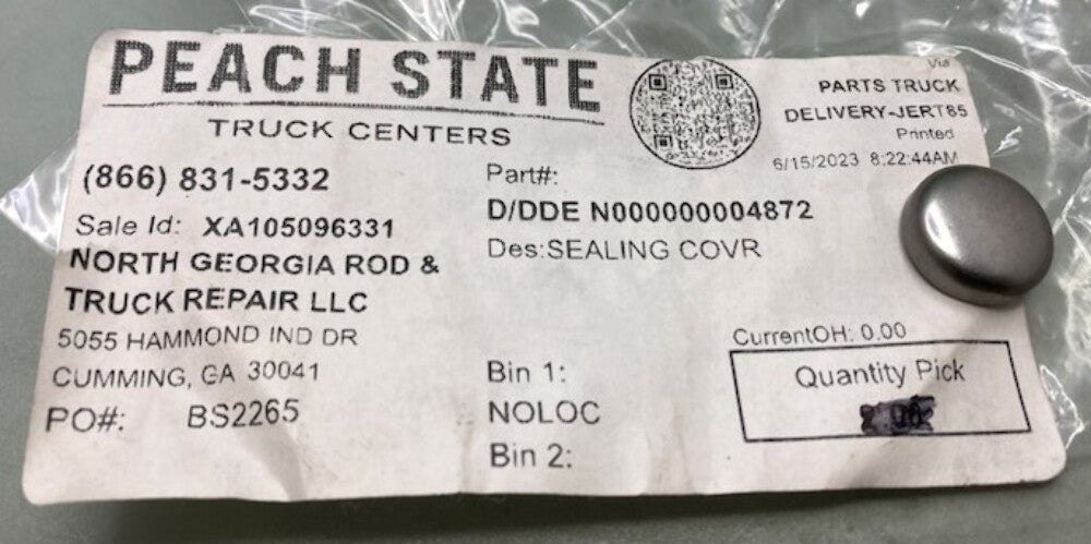 Detroit Diesel N000000004872 Sealing Cover New Replaces