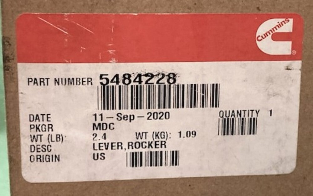Cummins 5484228 Rocker Lever New Genuine