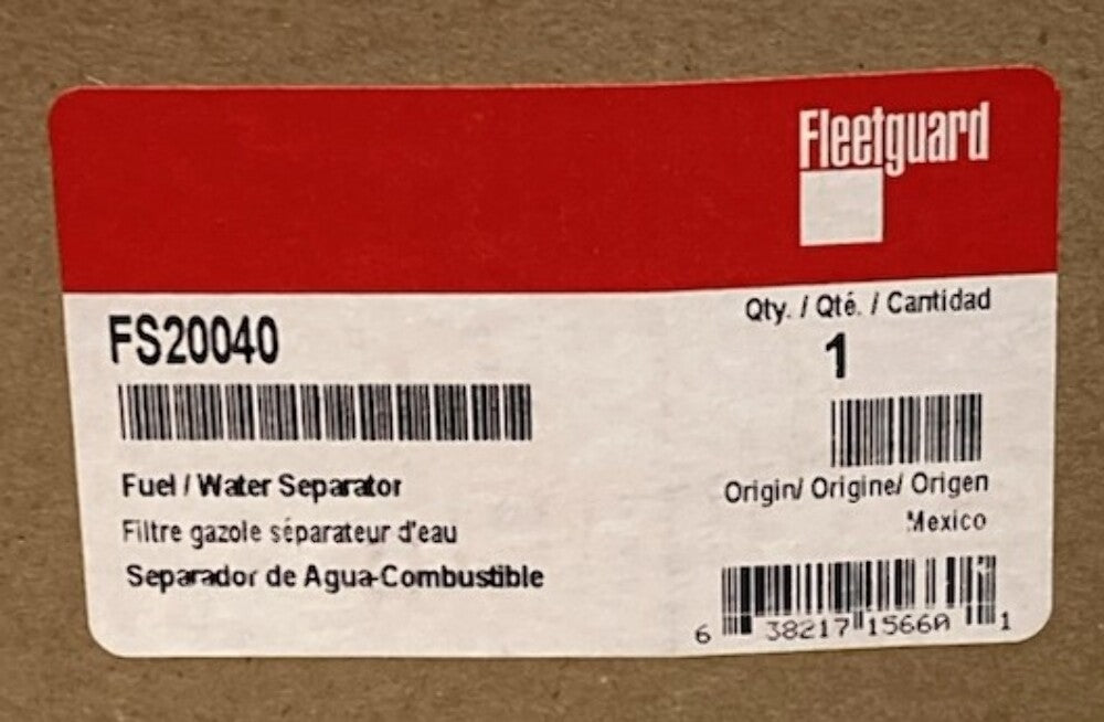 Fleetguard FS20040 Fuel/Water Separator New Genuine