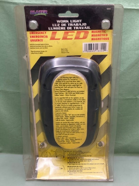 Blazer C6355 LED Magnetic Emergency Light with Work Light, Red New Genuine