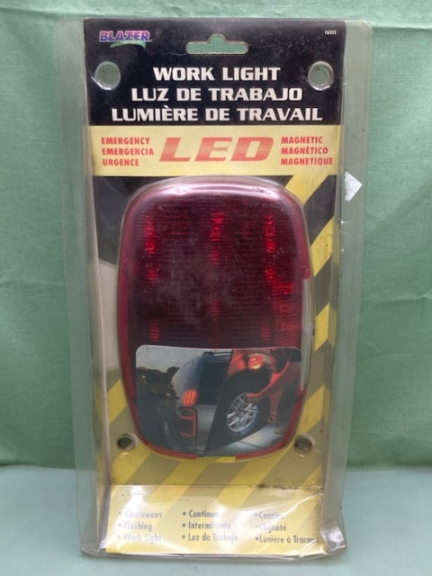 Blazer C6355 LED Magnetic Emergency Light with Work Light, Red New Genuine