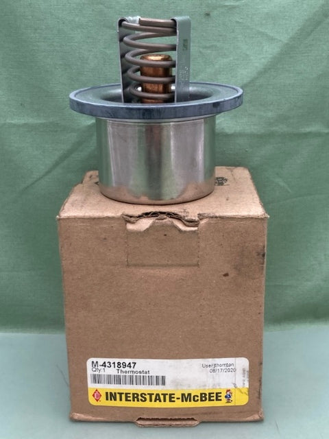 Interstate McBee M-4318947 ENGINE COOLANT THERMOSTAT New Genuine