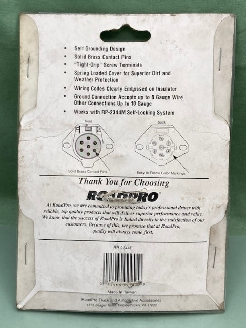 Road Pro RP-2344F TRAILER SOCKET 7-POLE 6-24 VOLTS New Genuine