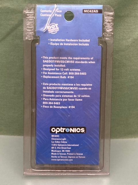 Optronics MC42AS Marker/Clearance Amber New Genuine