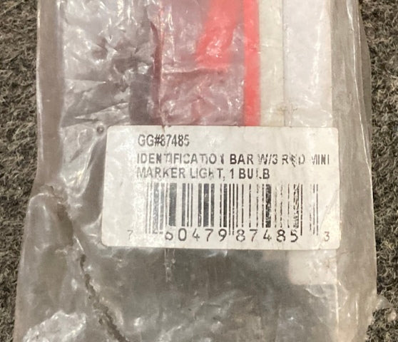 GG 87485 Identification Bar w/ 3 Red Minnie Marker Light, 1 Bulb New Genuine