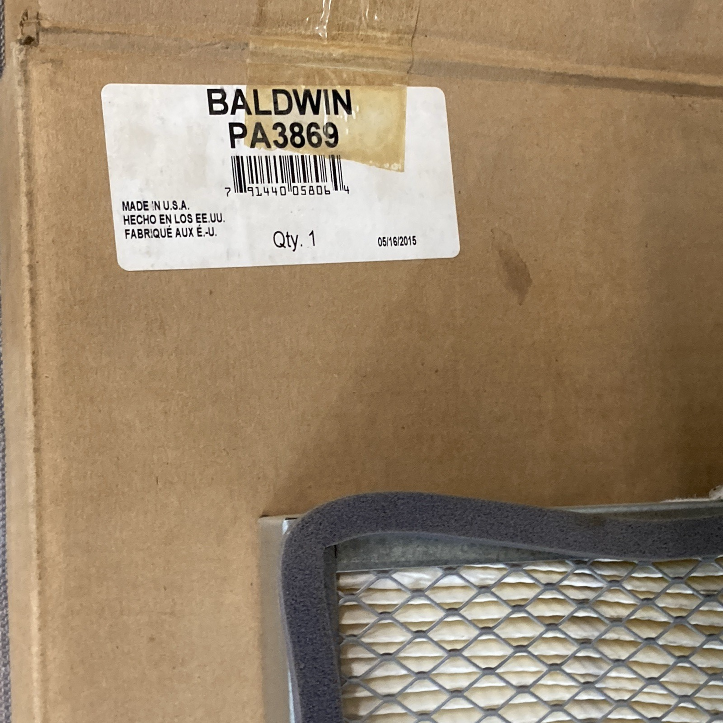 NEW GENUINE BALDWIN PA3869 AIR FILTER