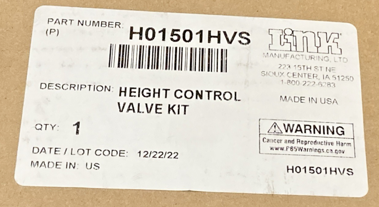 New Genuine Link H01501HVS Height Control Valve Kit