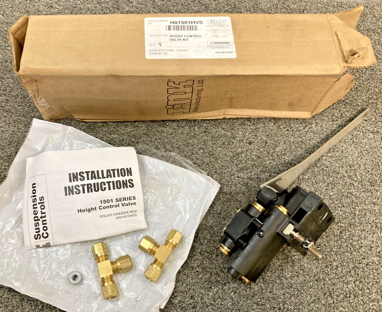 New Genuine Link H01501HVS Height Control Valve Kit Incomplete Kit