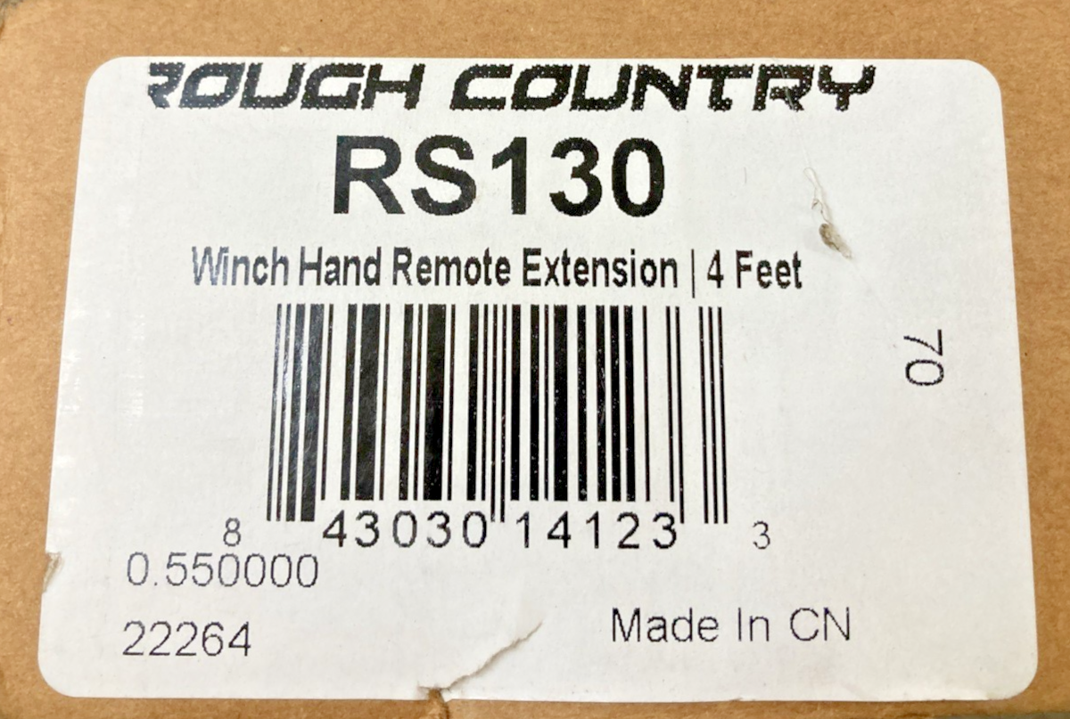 New Genuine Rough Country RS130 Winch Hand Remote Extension 4ft.
