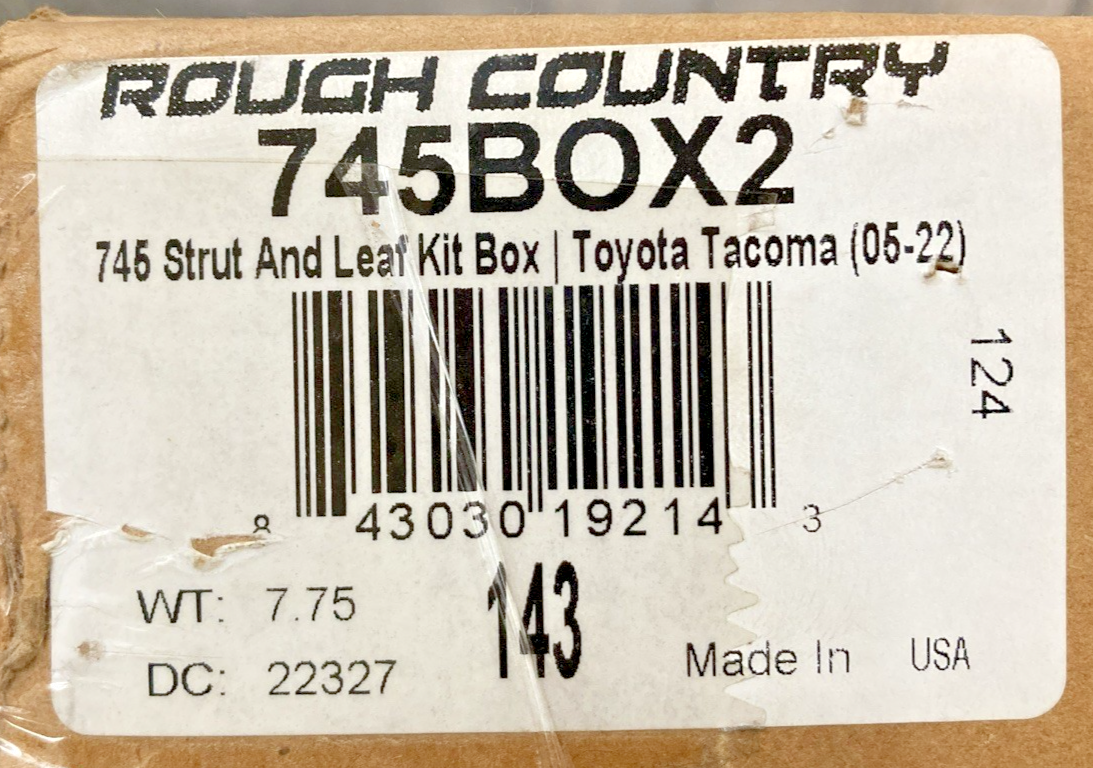 New Genuine Rough Country 745BOX2 745 Strut and Leaf Kit for Toyota Tacoma