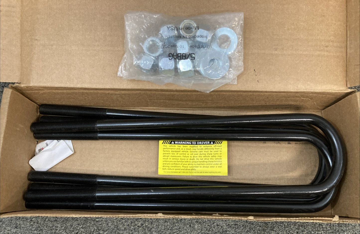 New Genuine Rough Country 7669 Universal Semi-Round U- Bolt Kit