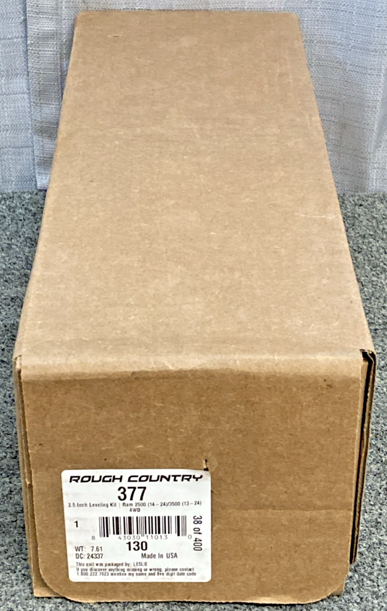 New Genuine Rough Country 377 Leveling Kit 2.5", Ram 2500 (14-24)/3500 (13-24)