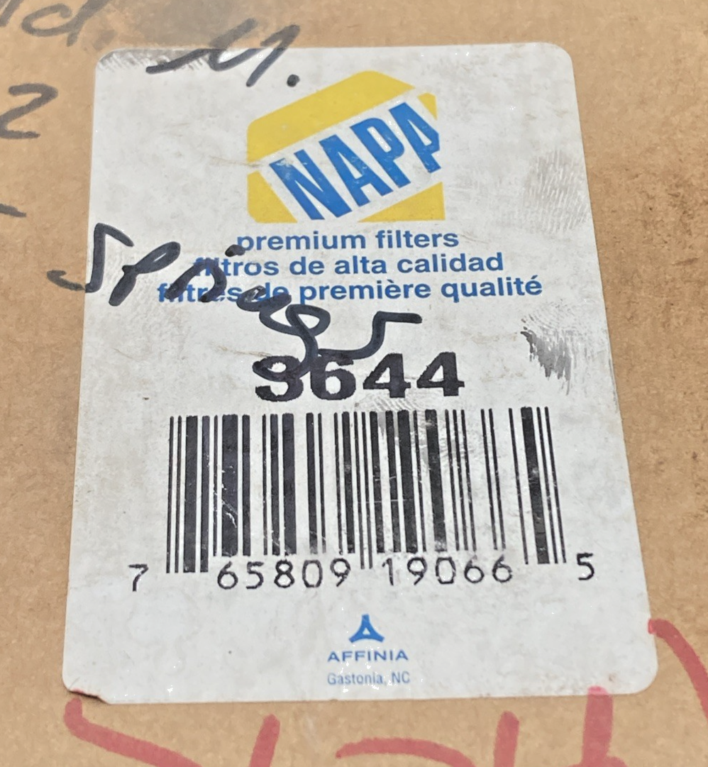 New Genuine Napa 3644 Fuel Filter