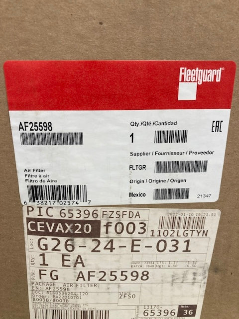 Fleetguard AF25598 Air Filter New Genuine