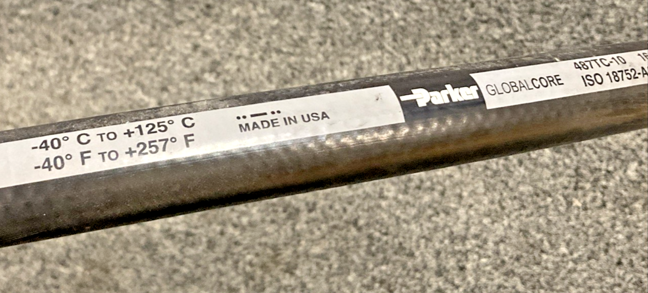 New Genuine Parker 487TC-10 Hydraulic Hose 28 MPa 4000 PSI 5/8" 40"L