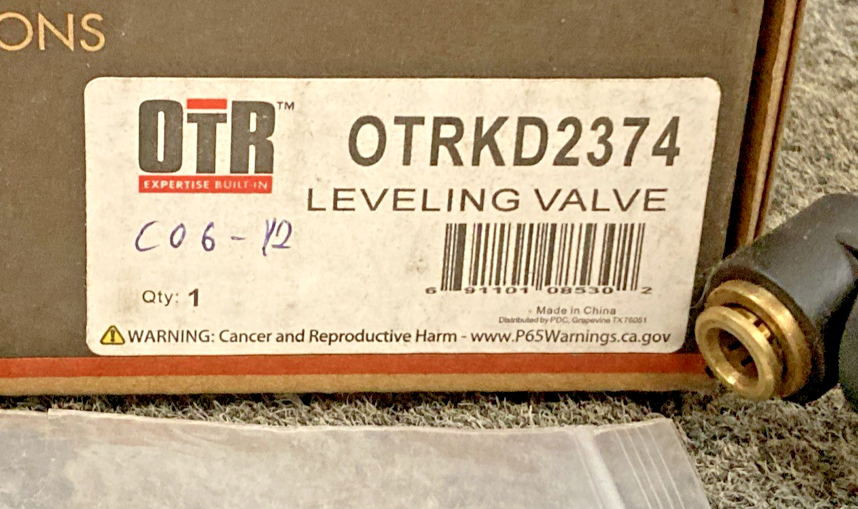 New Genuine OTR OTRKD2374 Air Brake Leveling Valve
