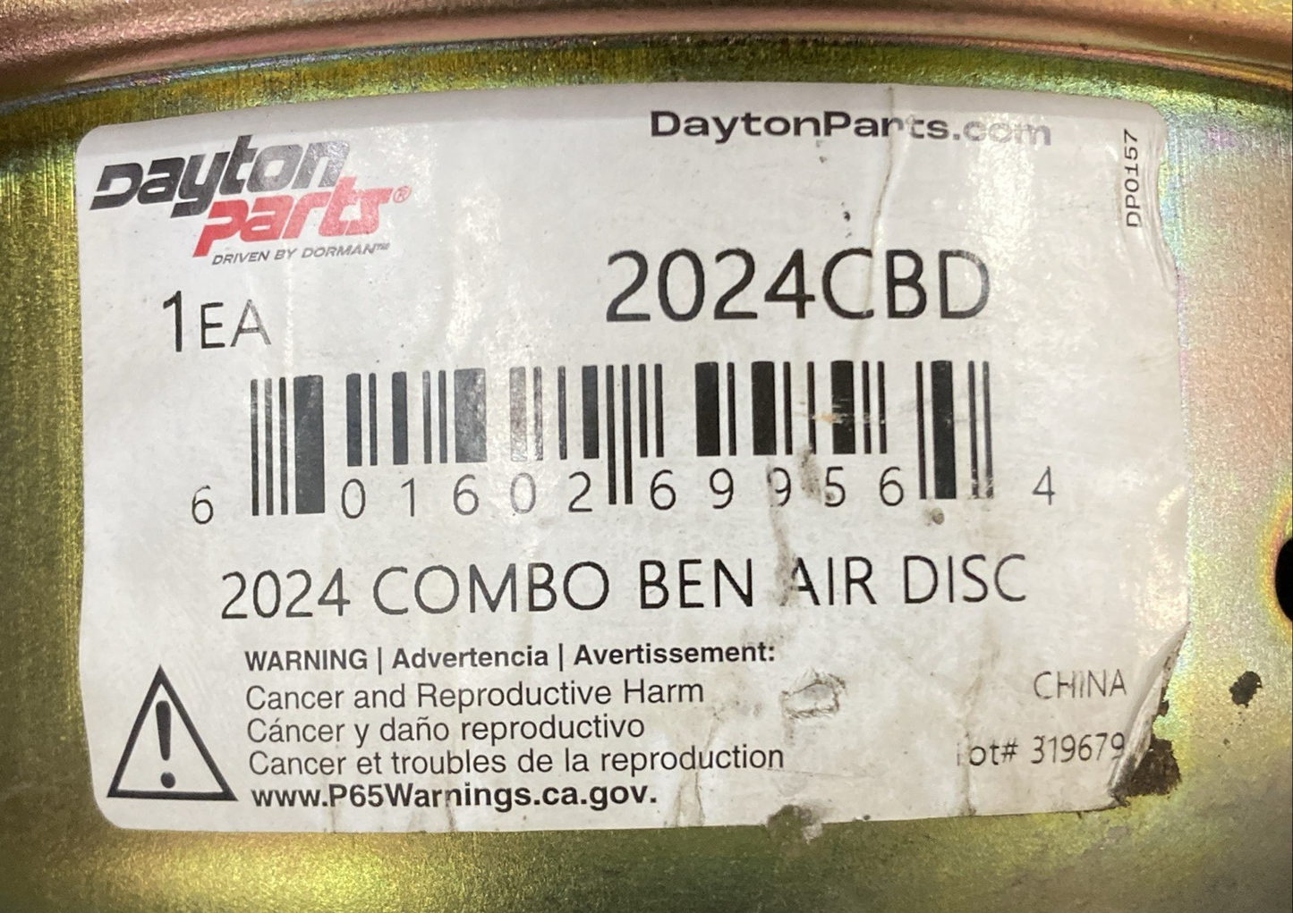New Genuine Dayton 2024CBD 20/24 Type Combo Air Disc Brake Chamber