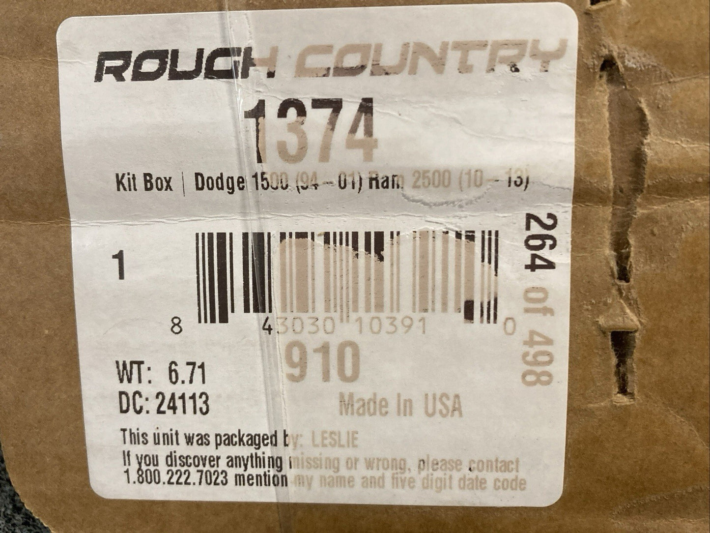 New Genuine Rough Country 1374 2.5" Leveling Kit Dodge 1500 94-01 4wd