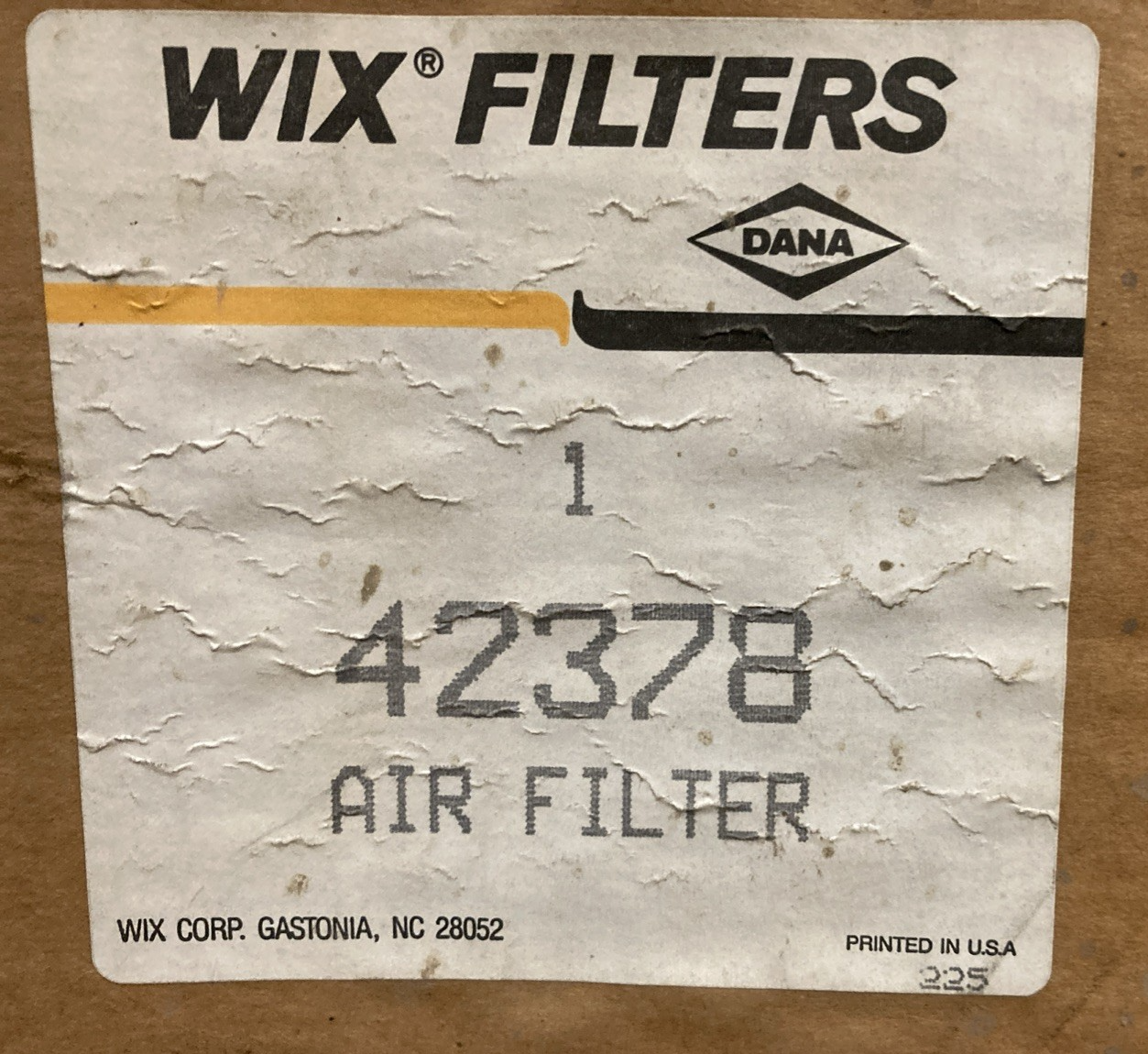 New Genuine Wix 42378 Air Filter